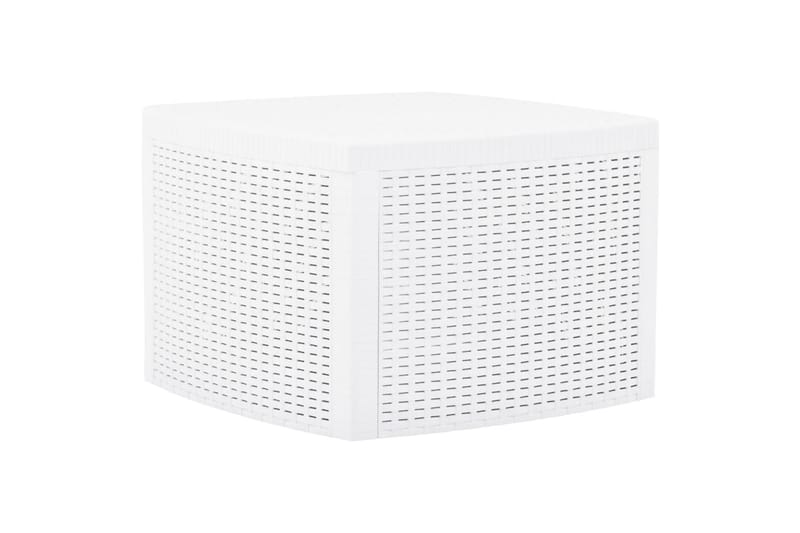 Sidebord hvit 54x54x36,5 cm plast - Møbler - Bord - Avlastningsbord - Brettbord og småbord