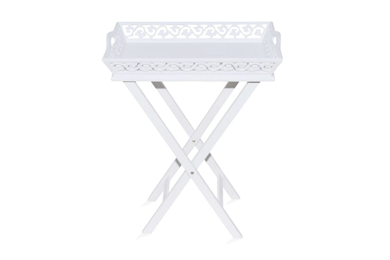 Sidebord med brett hvit - Hvit - Møbler - Bord - Avlastningsbord - Brettbord og småbord