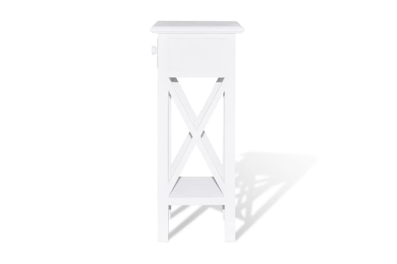 Sidebord med skuff hvit - Hvit - Lampebord & sidebord - Brettbord og småbord