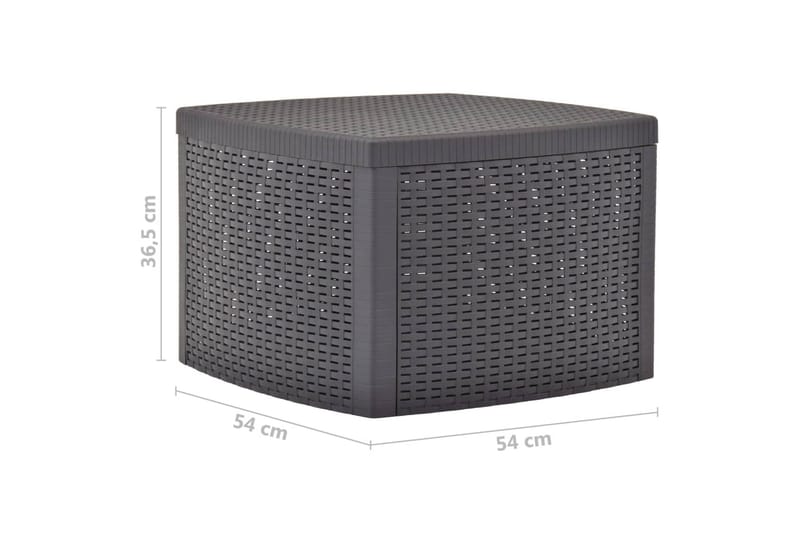 Sidebord mocca 54x54x36,5 cm plast - Møbler - Bord - Avlastningsbord - Brettbord og småbord