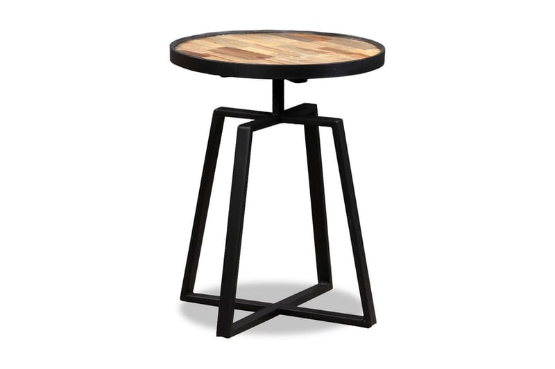 Sidebord rund heltre gjennvunnet teak - Resirkulert Tre - Møbler - Bord - Avlastningsbord - Brettbord og småbord