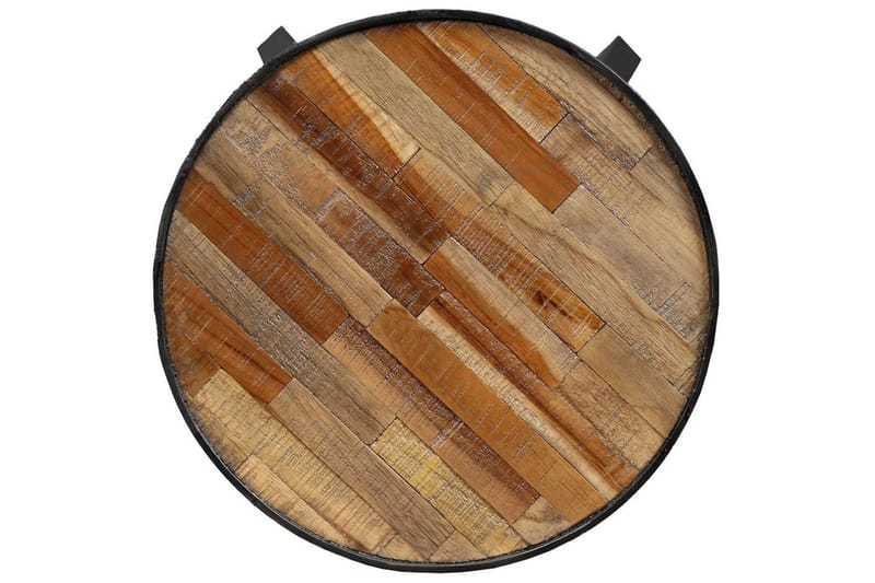 Sidebord rund heltre gjennvunnet teak - Resirkulert Tre - Møbler - Bord - Avlastningsbord - Brettbord og småbord