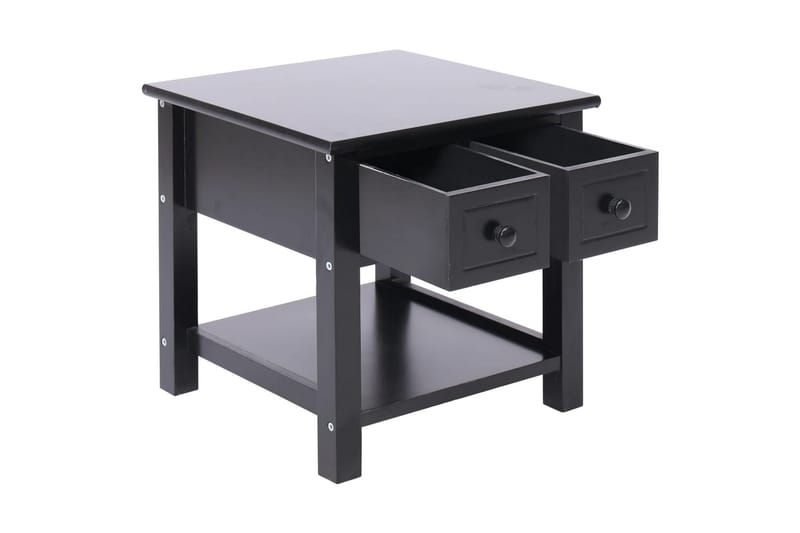 Sidebord svart 40x40x40 cm keisertre - Svart - Lampebord & sidebord - Brettbord og småbord