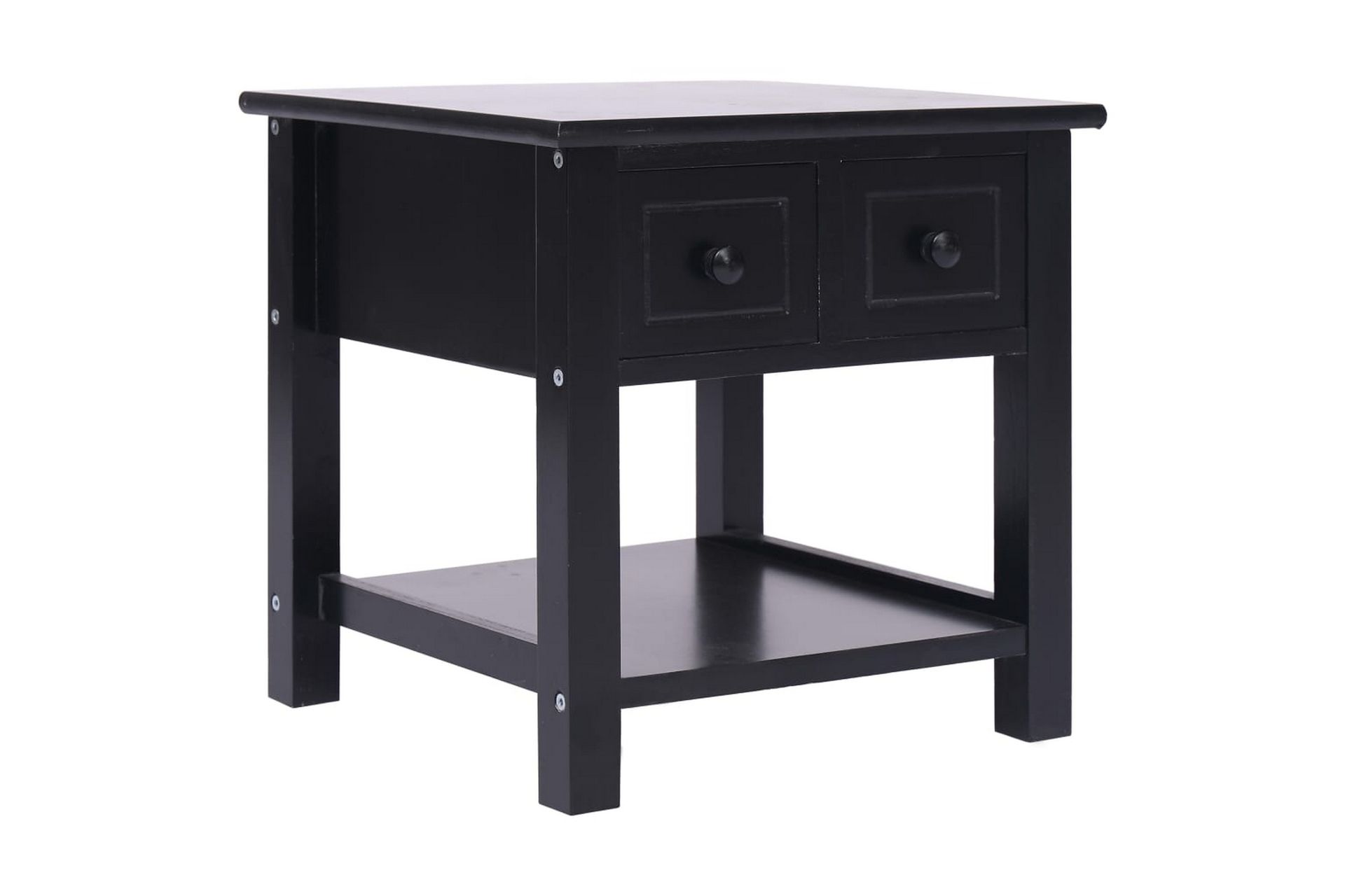 Sidebord svart 40x40x40 cm keisertre - Svart - Møbler - Bord - Avlastningsbord - Brettbord og småbord