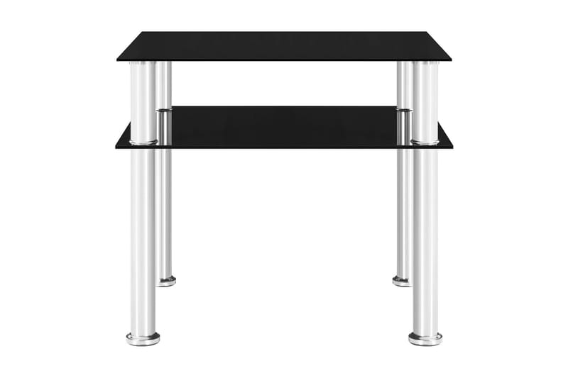 Sidebord svart 45x50x45 cm glass - Svart - Møbler - Bord - Avlastningsbord - Brettbord og småbord
