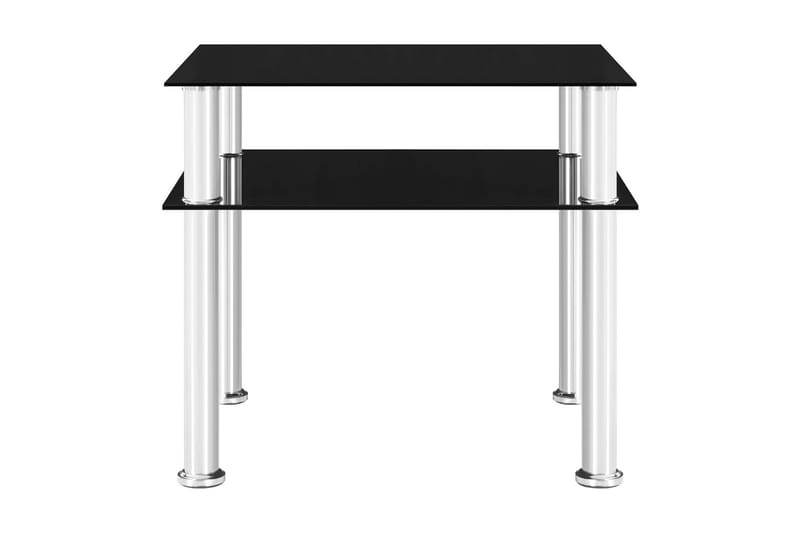 Sidebord svart 45x50x45 cm glass - Svart - Lampebord & sidebord - Brettbord og småbord