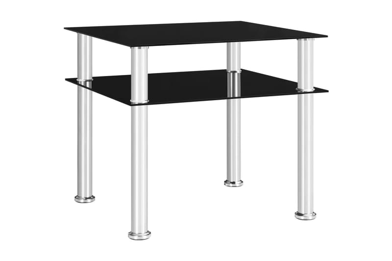 Sidebord svart 45x50x45 cm glass - Svart - Møbler - Bord - Avlastningsbord - Brettbord og småbord