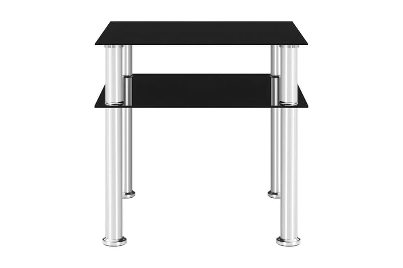 Sidebord svart 45x50x45 cm glass - Svart - Møbler - Bord - Avlastningsbord - Brettbord og småbord