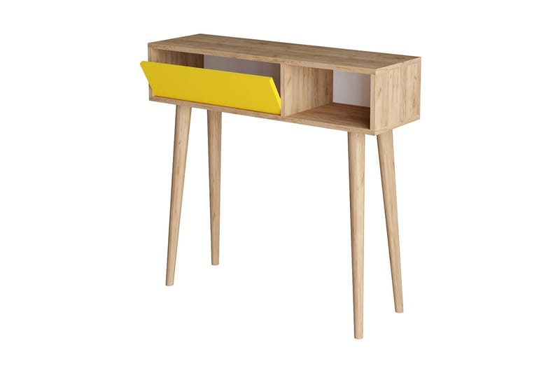 Sidobord Guld|Ek|Gul - Møbler - Bord - Avlastningsbord - Brettbord og småbord