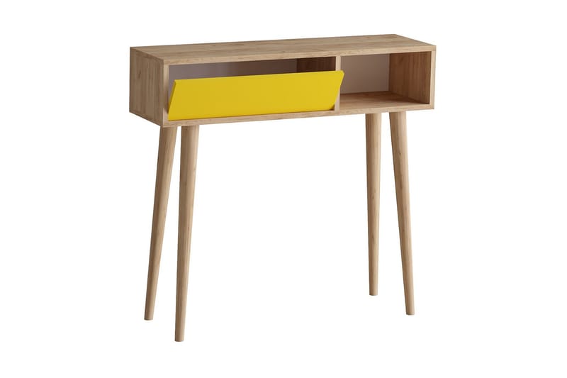 Sidobord Guld|Ek|Gul - Møbler - Bord - Avlastningsbord - Brettbord og småbord