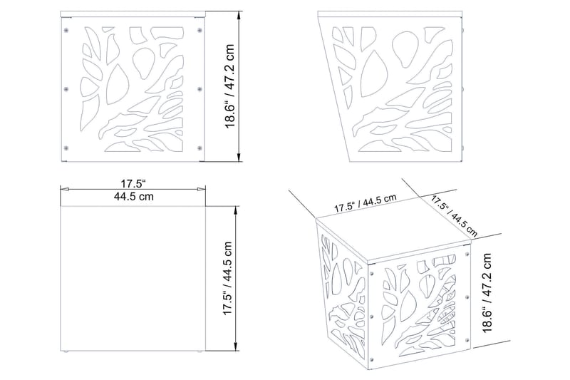 Skinshult Avlastningsbord - Hvit - Møbler - Bord - Avlastningsbord - Brettbord og småbord