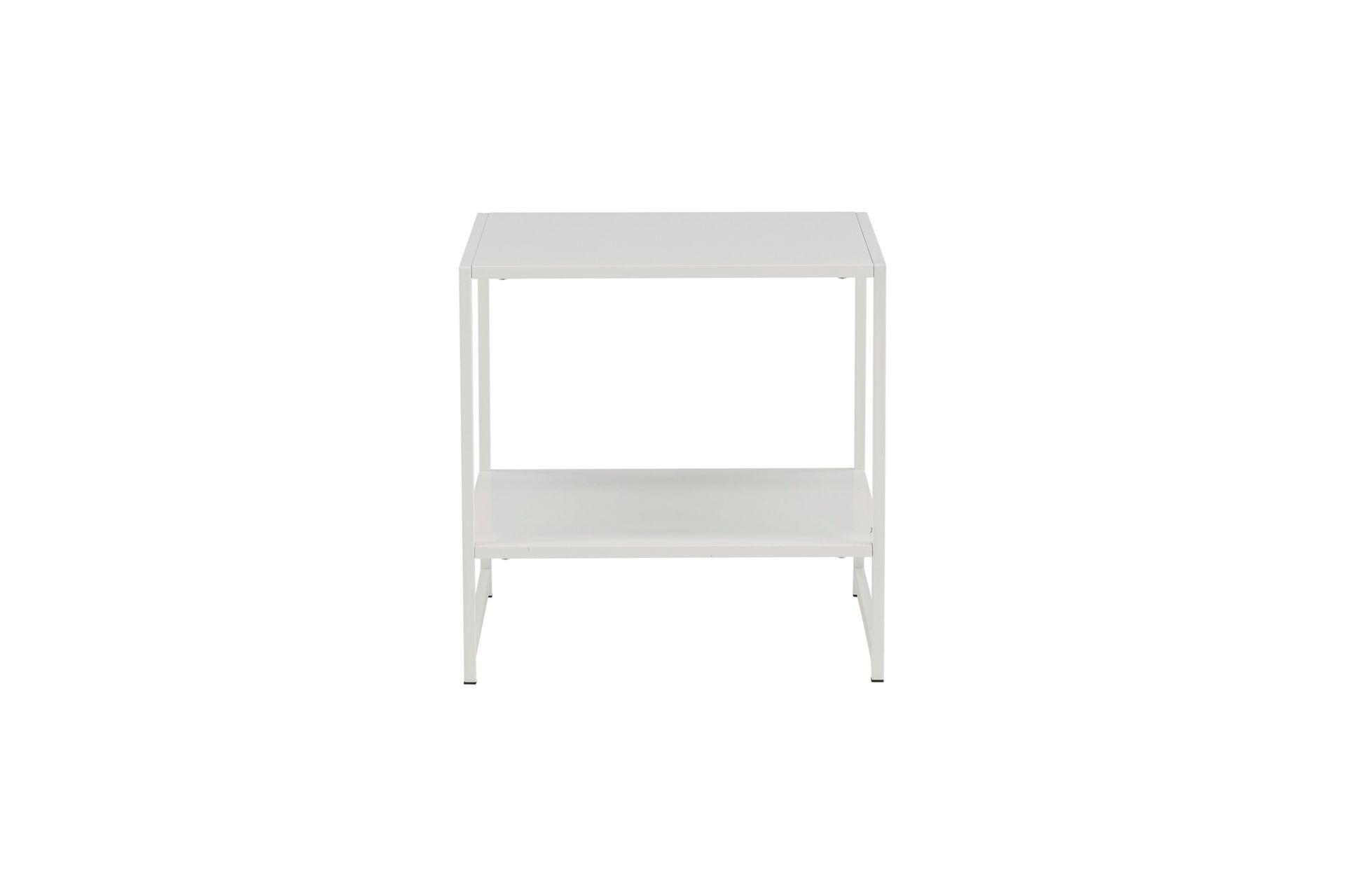 Staal Sidebord med Hylle - Hvit - Møbler - Bord - Avlastningsbord - Brettbord og småbord