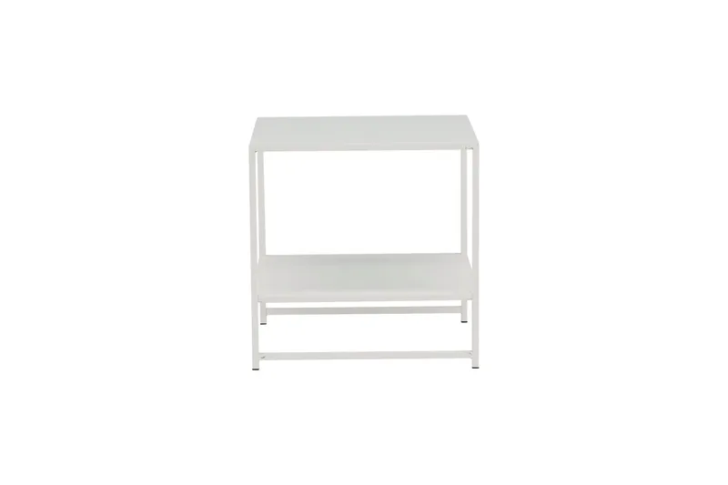 Staal Sidebord med Hylle - Hvit - Møbler - Bord - Avlastningsbord - Brettbord og småbord