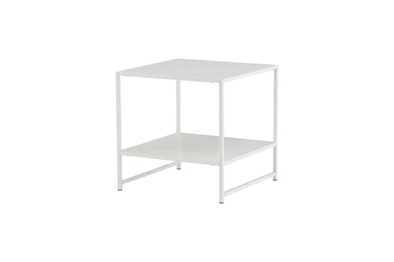 Staal Sidebord med Hylle - Hvit - Møbler - Bord - Avlastningsbord - Brettbord og småbord
