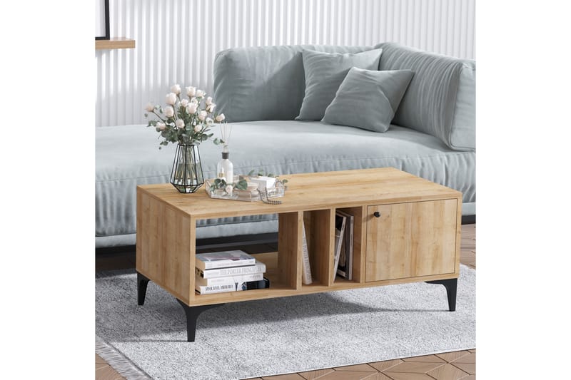 Stort murbord 100 cm - Natur / Svart - Møbler - Bord - Avlastningsbord - Brettbord og småbord