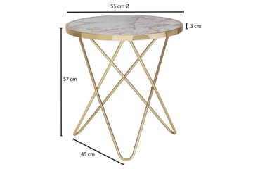 Tahtianna Avlastningsbord 55 cm - Hvit - Møbler - Bord - Avlastningsbord - Brettbord og småbord