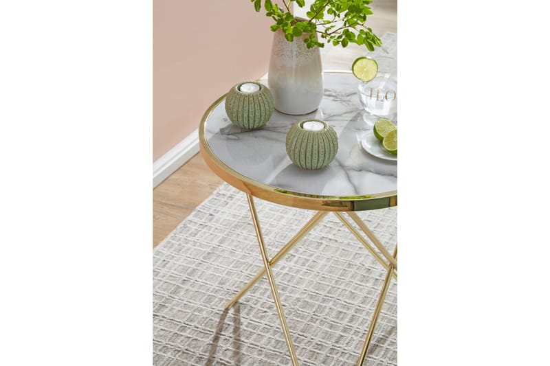 Tahtianna Avlastningsbord 55 cm - Hvit - Møbler - Bord - Avlastningsbord - Brettbord og småbord