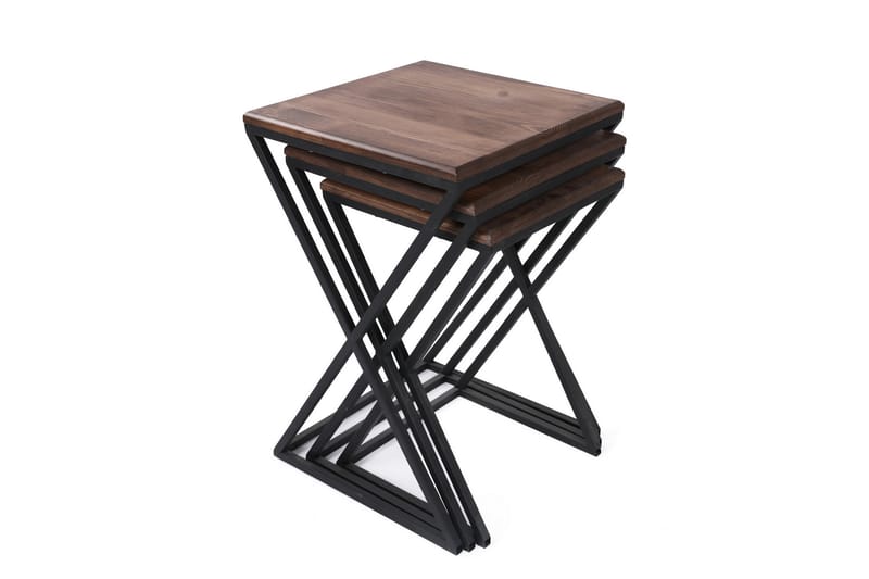 Tutana Brettbord 40 cm - Mørkebrun/Svart - Brettbord og småbord