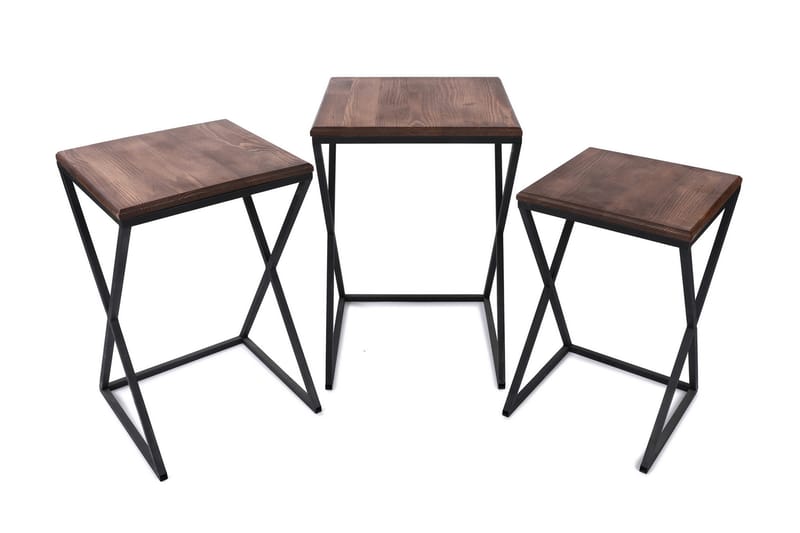 Tutana Brettbord 40 cm - Mørkebrun/Svart - Møbler - Bord - Avlastningsbord - Brettbord og småbord
