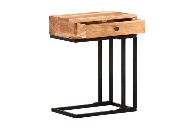 U-formet sidebord 45x30x61 cm heltre akasie - Brun - Møbler - Bord - Avlastningsbord - Brettbord og småbord