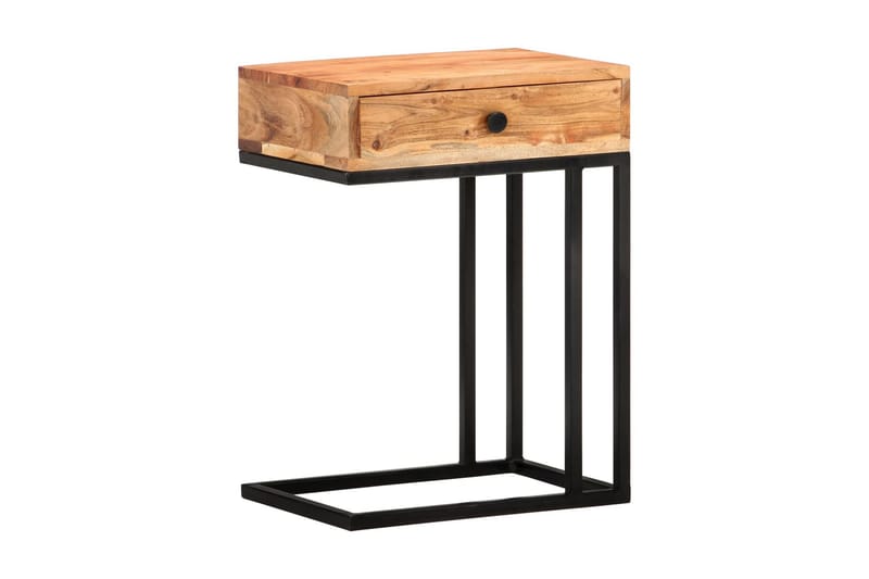 U-formet sidebord 45x30x61 cm heltre akasie - Brun - Møbler - Bord - Avlastningsbord - Brettbord og småbord