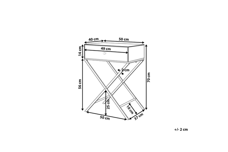 Vivy Avlastningsbord 50 cm - Sølv - Lampebord & sidebord - Brettbord og småbord