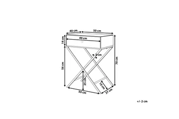 Vivy Avlastningsbord 50 cm - Sølv - Møbler - Bord - Avlastningsbord - Brettbord og småbord