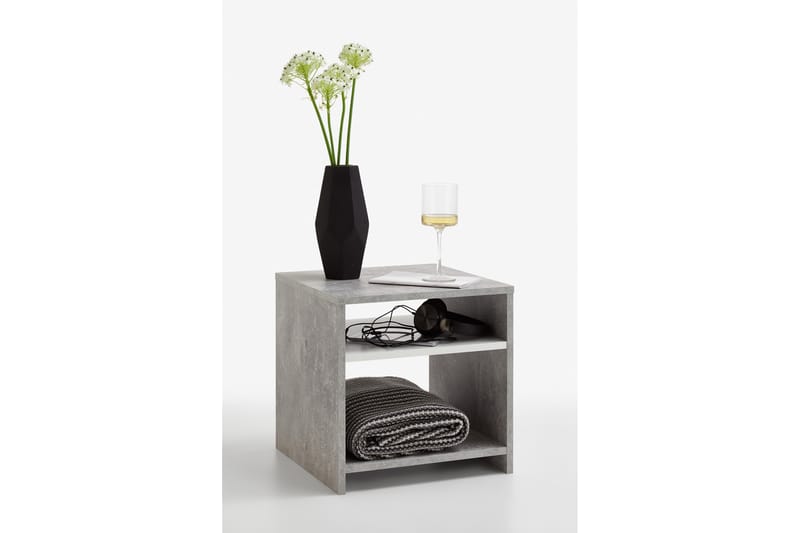 Weihert Avlastningsbord 39 cm - Hvit/Grå - Møbler - Bord - Avlastningsbord - Brettbord og småbord