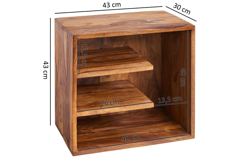 Wetzel Avlastningsbord 43 cm - Brun - Møbler - Bord - Avlastningsbord - Brettbord og småbord