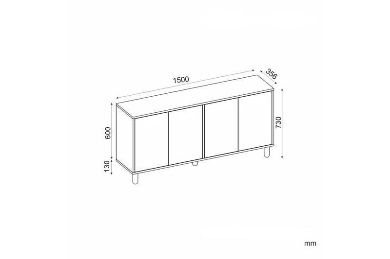 Breya Konsollbord 150 cm - Valnøtt - Møbler - Bord - Avlastningsbord - Gangbord