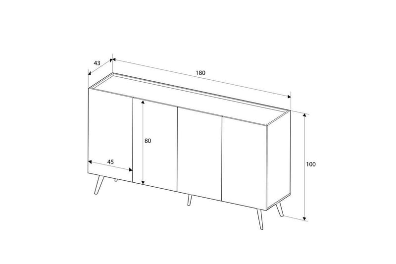 Bulskoll Konsollbord 180 cm - Mellomfarget tre - Møbler - Bord - Avlastningsbord - Gangbord