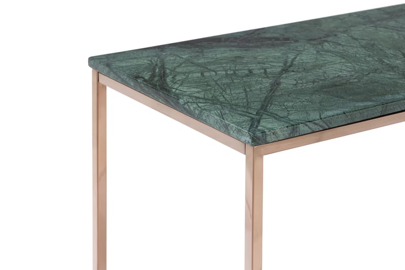 Carrie Avlastningsbord 120 cm Marmor - Grønn/Kobber - Gangbord - Konsollbord