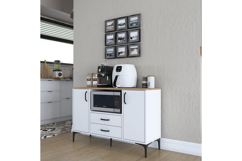 Cerreta konsollbord 120 cm - Mellomfarget tre/Hvit - Møbler - Bord - Avlastningsbord - Gangbord
