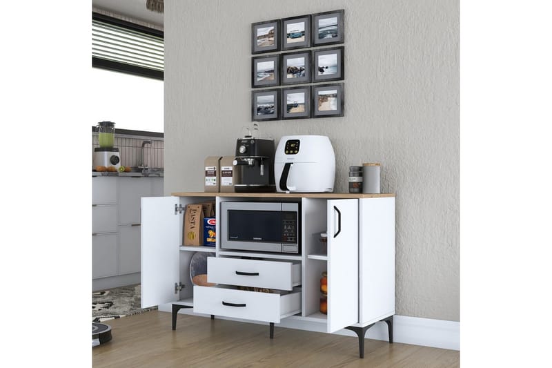 Cerreta konsollbord 120 cm - Mellomfarget tre/Hvit - Møbler - Bord - Avlastningsbord - Gangbord
