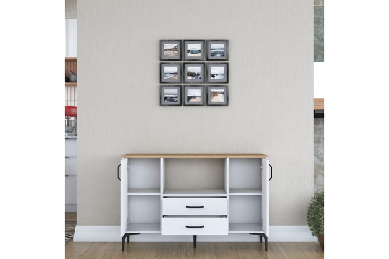 Cerreta konsollbord 120 cm - Mellomfarget tre/Hvit - Møbler - Bord - Avlastningsbord - Gangbord