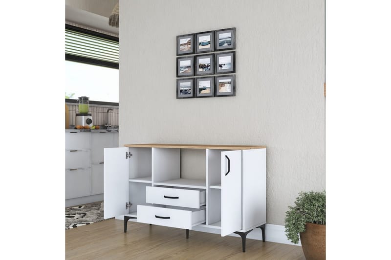 Cerreta konsollbord 120 cm - Mellomfarget tre/Hvit - Møbler - Bord - Avlastningsbord - Gangbord