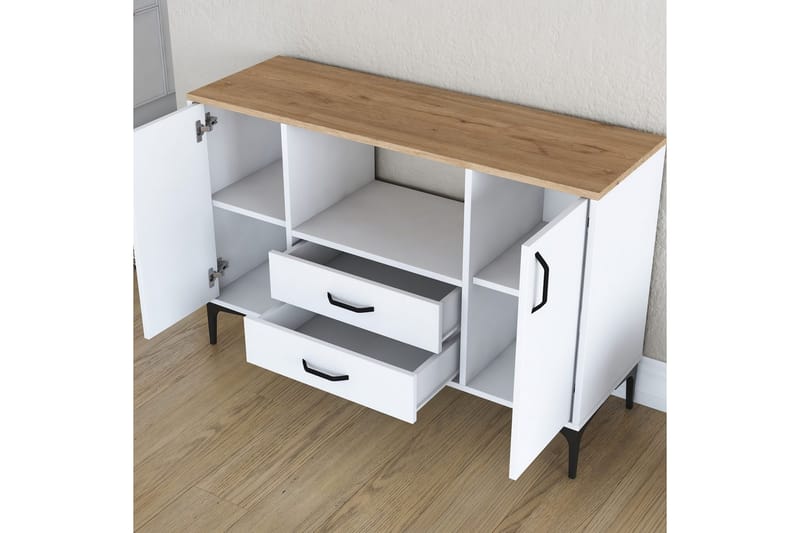 Cerreta konsollbord 120 cm - Mellomfarget tre/Hvit - Møbler - Bord - Avlastningsbord - Gangbord