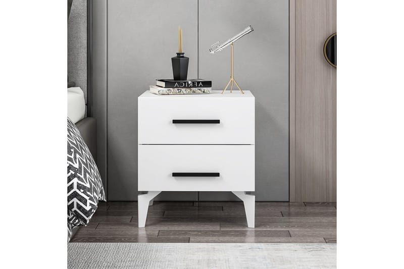Ceylor Nattbord 50 cm - Hvit - Møbler - Bord - Avlastningsbord - Sengebord & nattbord