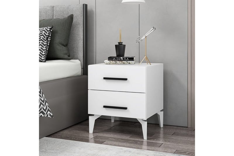 Ceylor Nattbord 50 cm - Hvit - Møbler - Bord - Avlastningsbord - Sengebord & nattbord