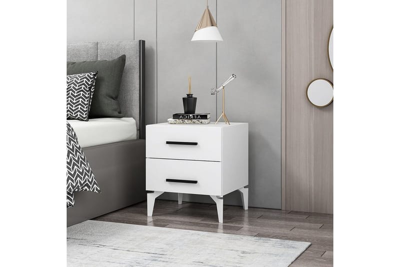 Ceylor Nattbord 50 cm - Hvit - Møbler - Bord - Avlastningsbord - Sengebord & nattbord