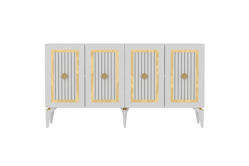 Childress Konsollbord 150 cm - Hvit/Gull - Møbler - Bord - Avlastningsbord - Gangbord