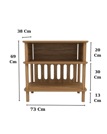 Clavor Sidebord 73 cm - Eik - Møbler - Bord - Avlastningsbord - Lampebord & sidebord