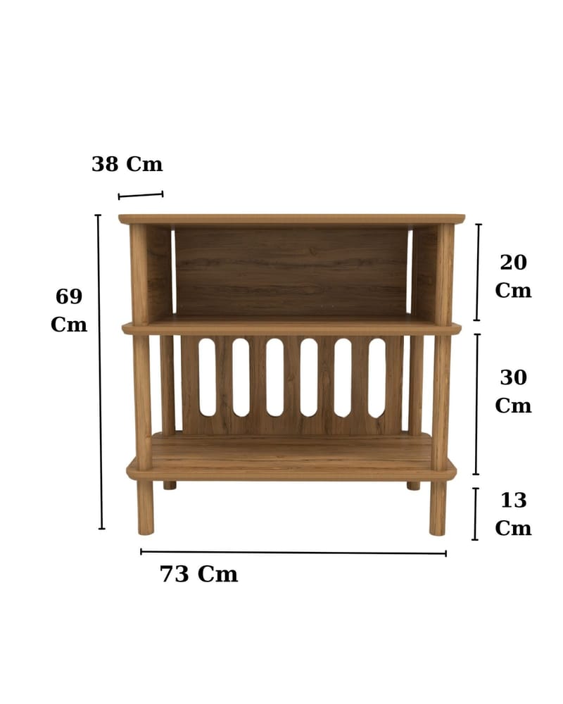 Clavor Sidebord 73 cm - Eik - Møbler - Bord - Avlastningsbord - Lampebord & sidebord