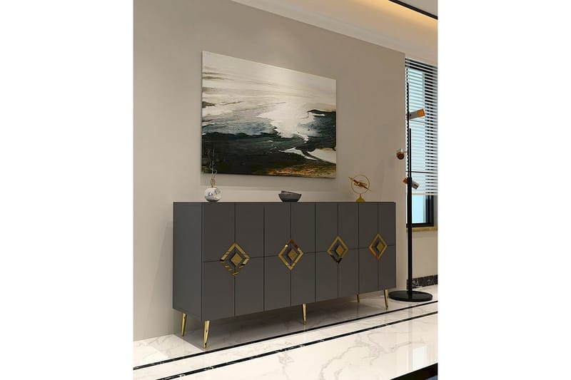Cleryn Konsollbord 150 cm - Antrasitt/Gull - Møbler - Bord - Avlastningsbord - Gangbord