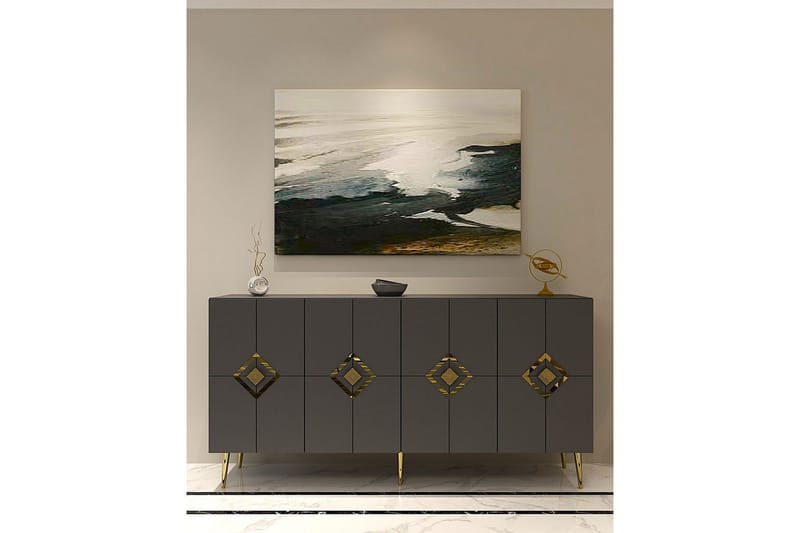 Cleryn Konsollbord 150 cm - Antrasitt/Gull - Møbler - Bord - Avlastningsbord - Gangbord
