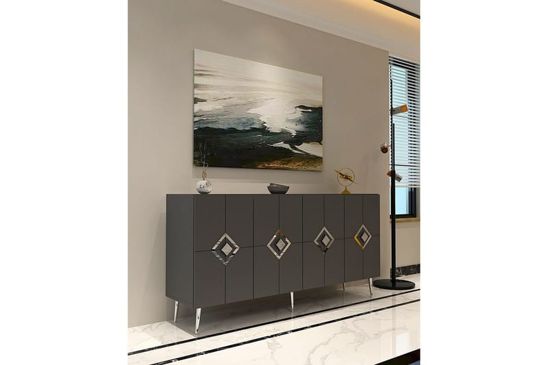 Cleryn Konsollbord 150 cm - Antrasitt/Sølv - Møbler - Bord - Avlastningsbord - Gangbord