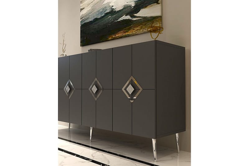 Cleryn Konsollbord 150 cm - Antrasitt/Sølv - Møbler - Bord - Avlastningsbord - Gangbord