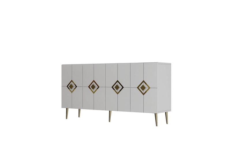 Cleryn Konsollbord 150 cm, Hvit/Gull