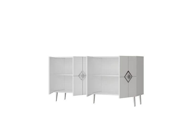 Cleryn Konsollbord 150 cm - Hvit/Sølv - Møbler - Bord - Avlastningsbord - Gangbord