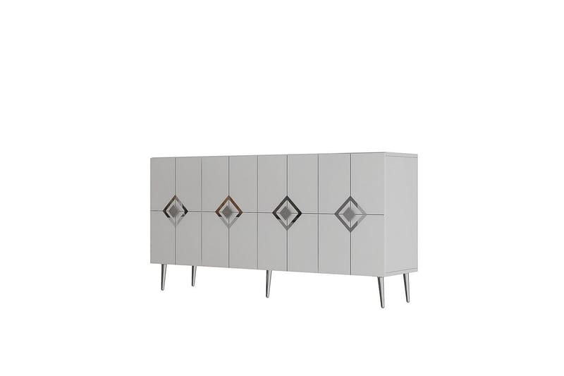 Cleryn Konsollbord 150 cm, Hvit/Sølv